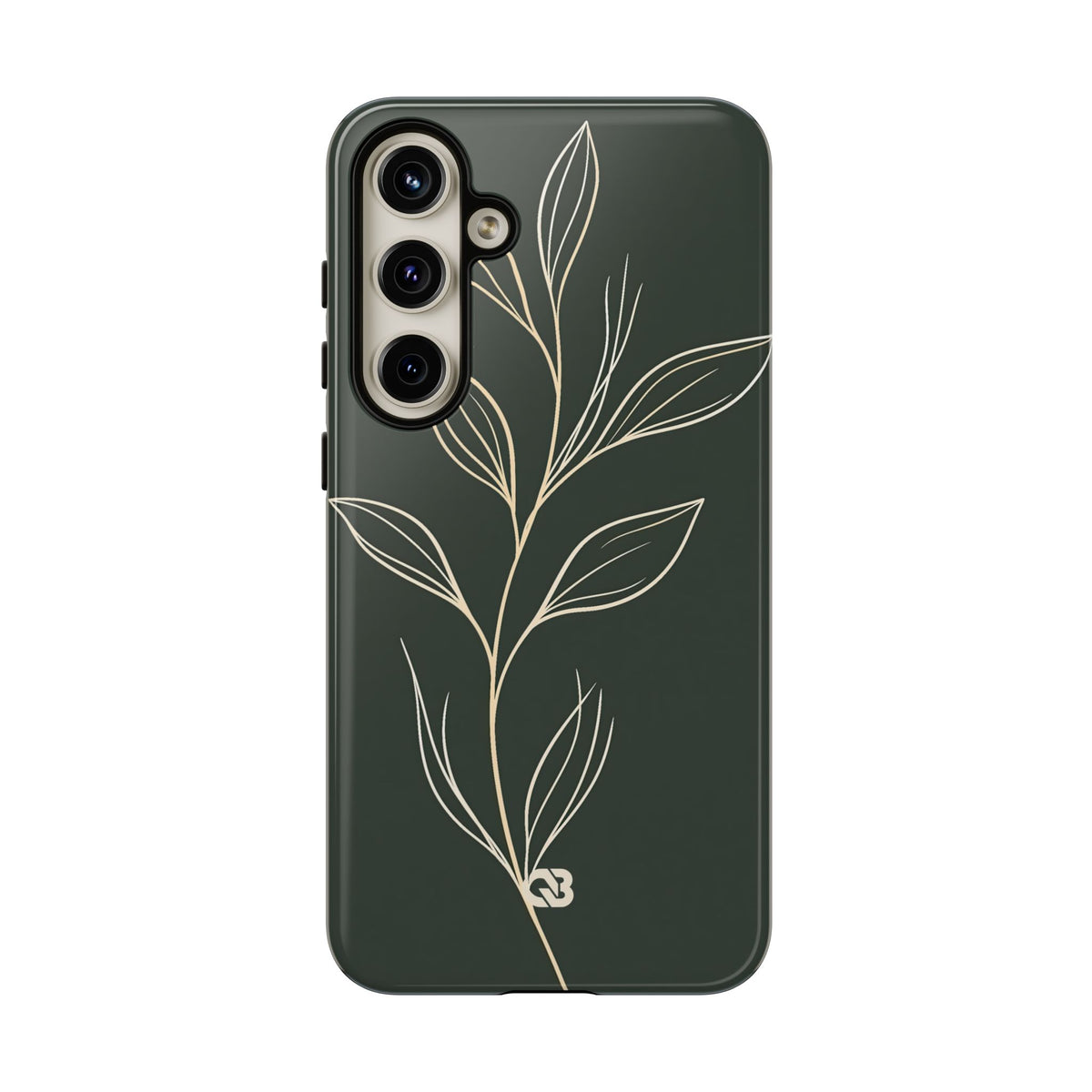 Minimal Botanical Stem · Tough Phone Case for Samsung · Green