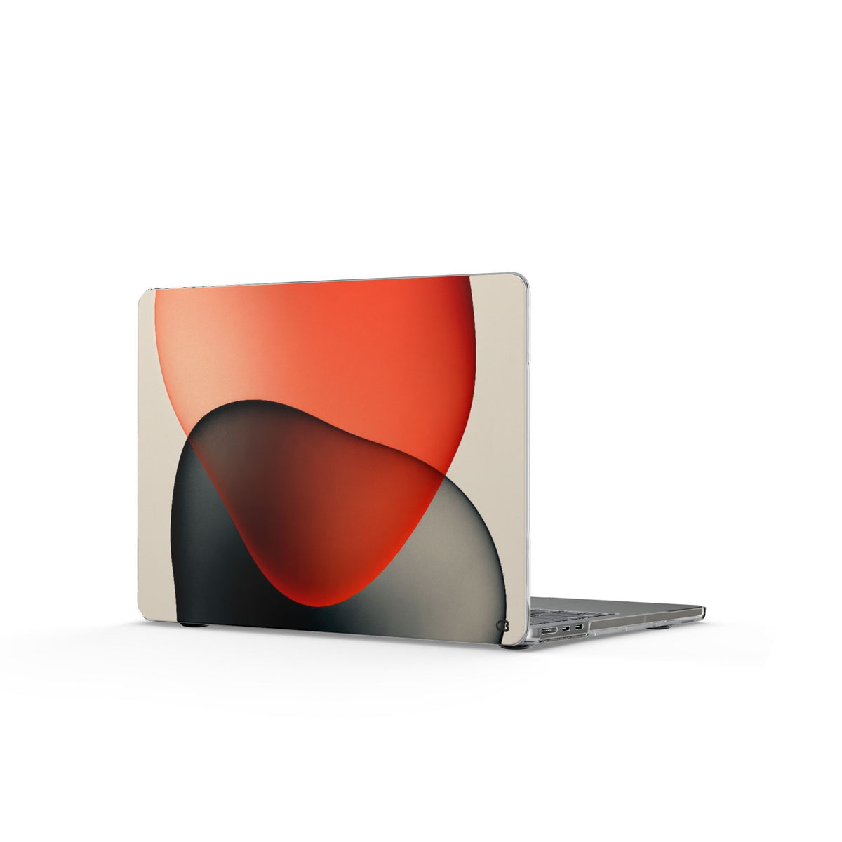 Translucent Crimson Form · Clear Hard Case for MacBook · Red