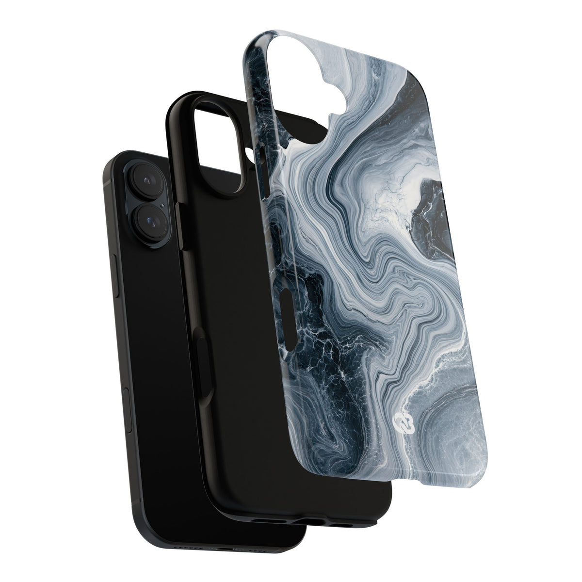 Suminagashi Ink Flow · Tough Phone Case for iPhone · Grey