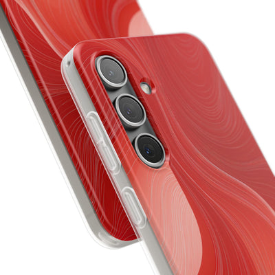 Red Lite Phone Case for Samsung - Crimson Silk Strands