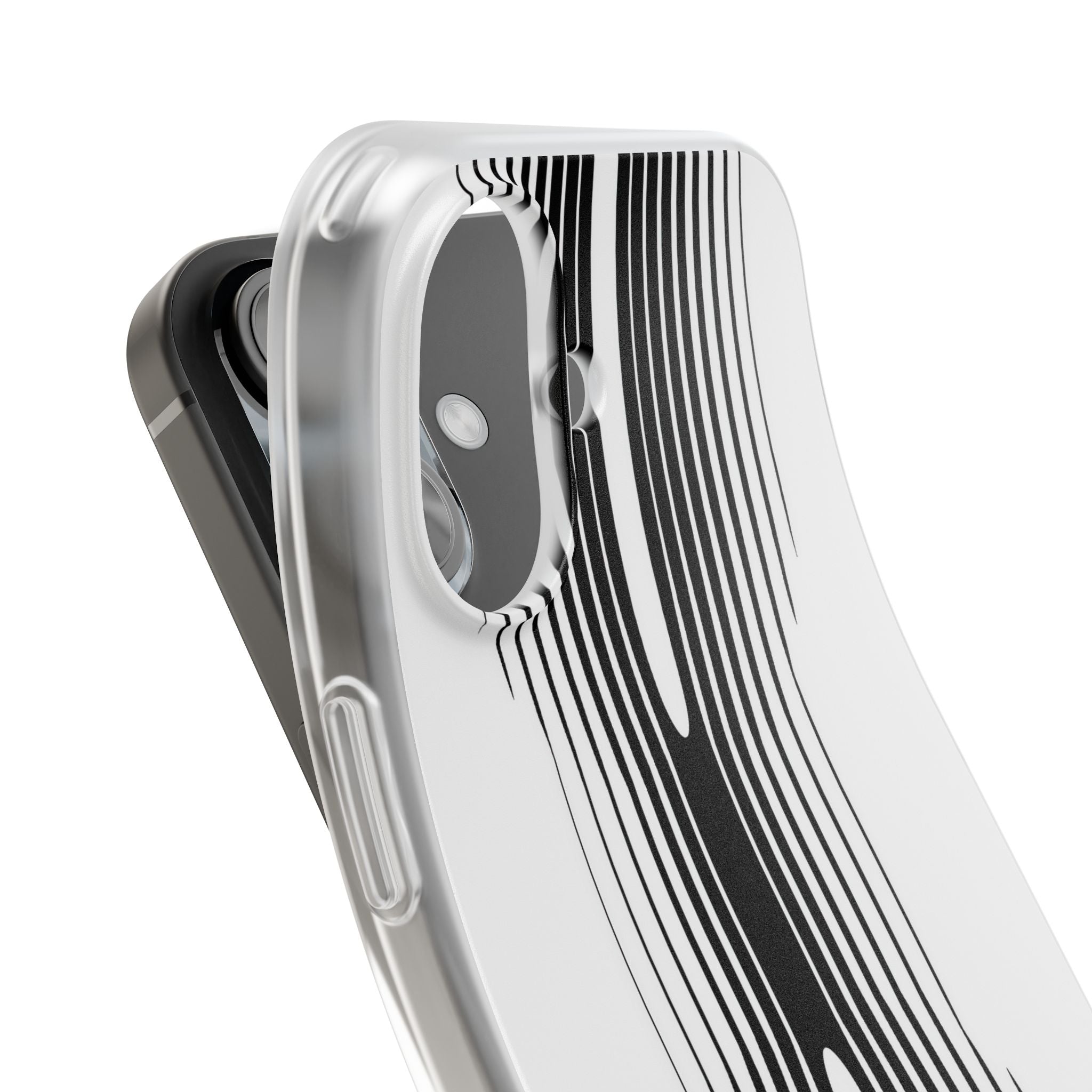 White Lite Phone Case for iPhone - Kinetic Mono Distortion