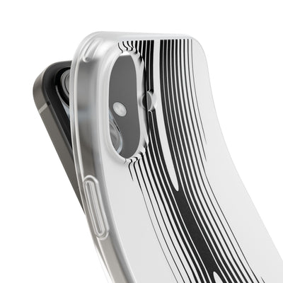 White Lite Phone Case for iPhone - Kinetic Mono Distortion