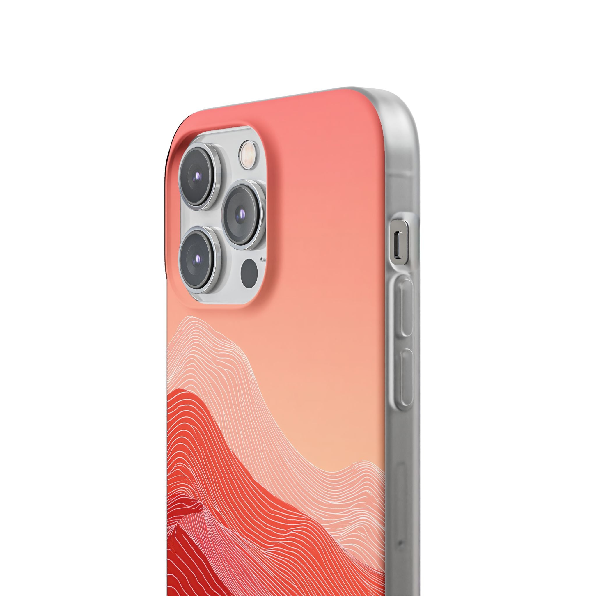 Red Lite Phone Case for iPhone - Crimson Ridge Contour