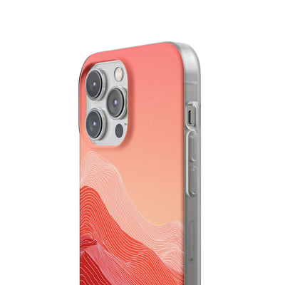 Red Lite Phone Case for iPhone - Crimson Ridge Contour