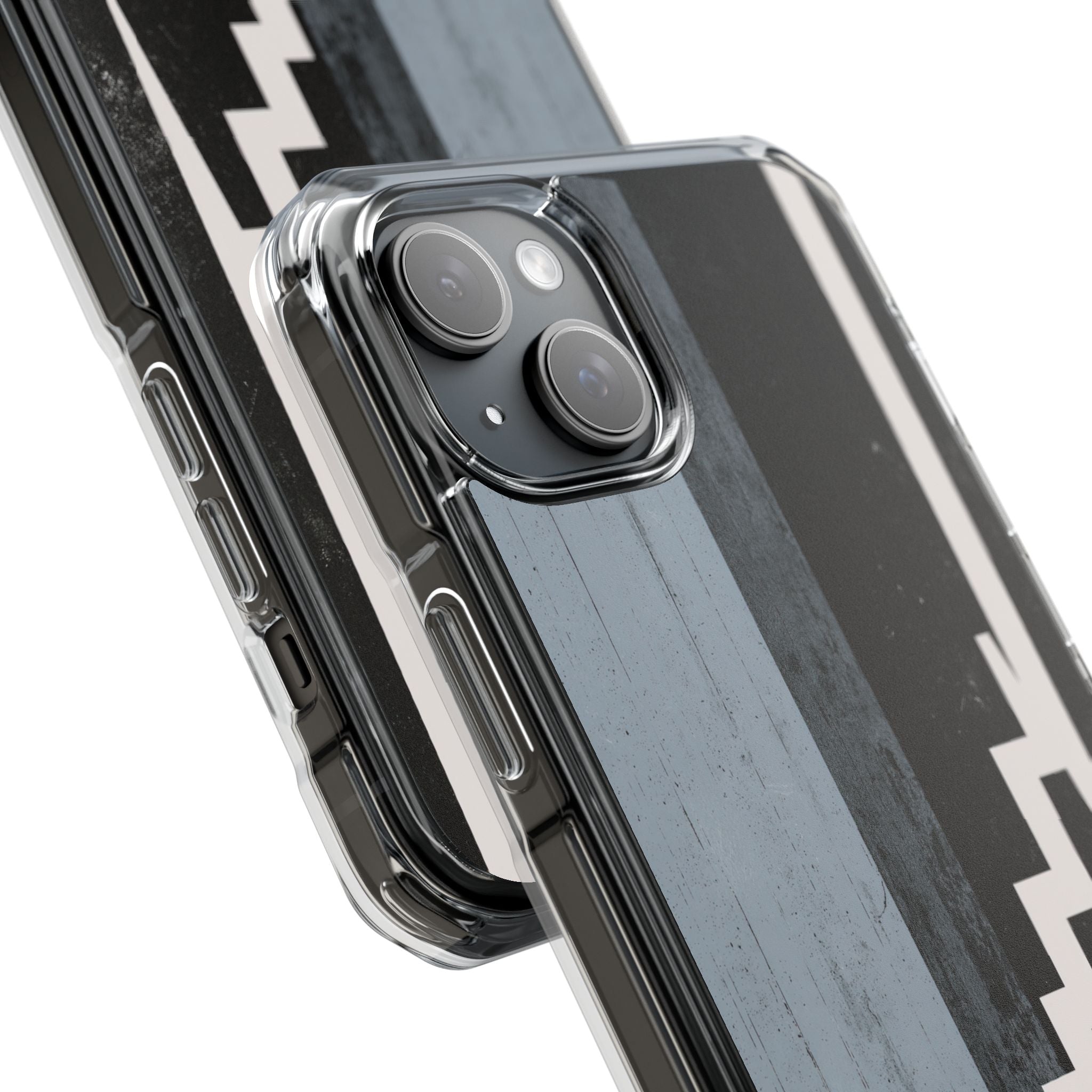 Grey Impact MagSafe Phone Case for iPhone - Industrial Concrete Void