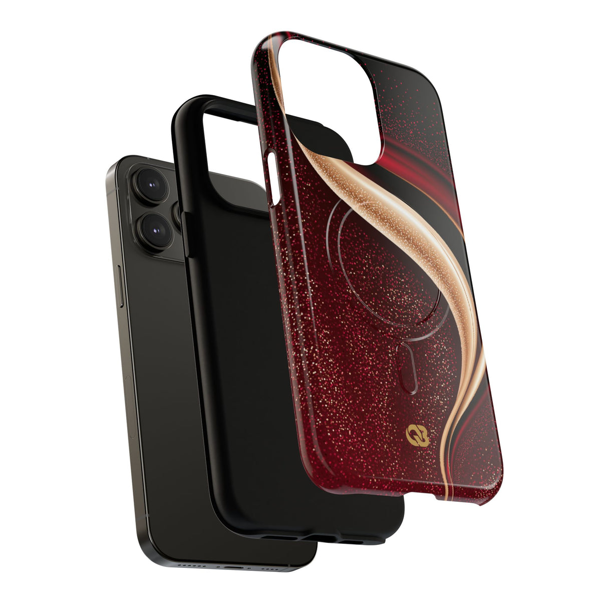 Gilded Crimson Flow · Tough 2.0 Magnetic Phone Case for iPhone · Red