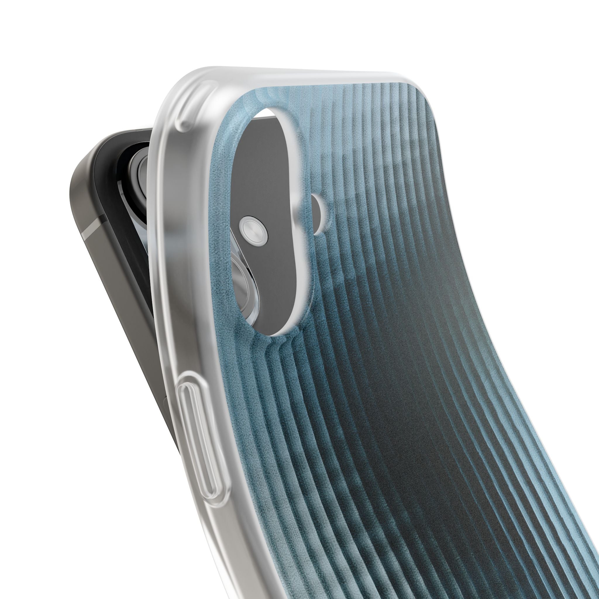 Blue Lite Phone Case for iPhone - Glacial Reeded Glass