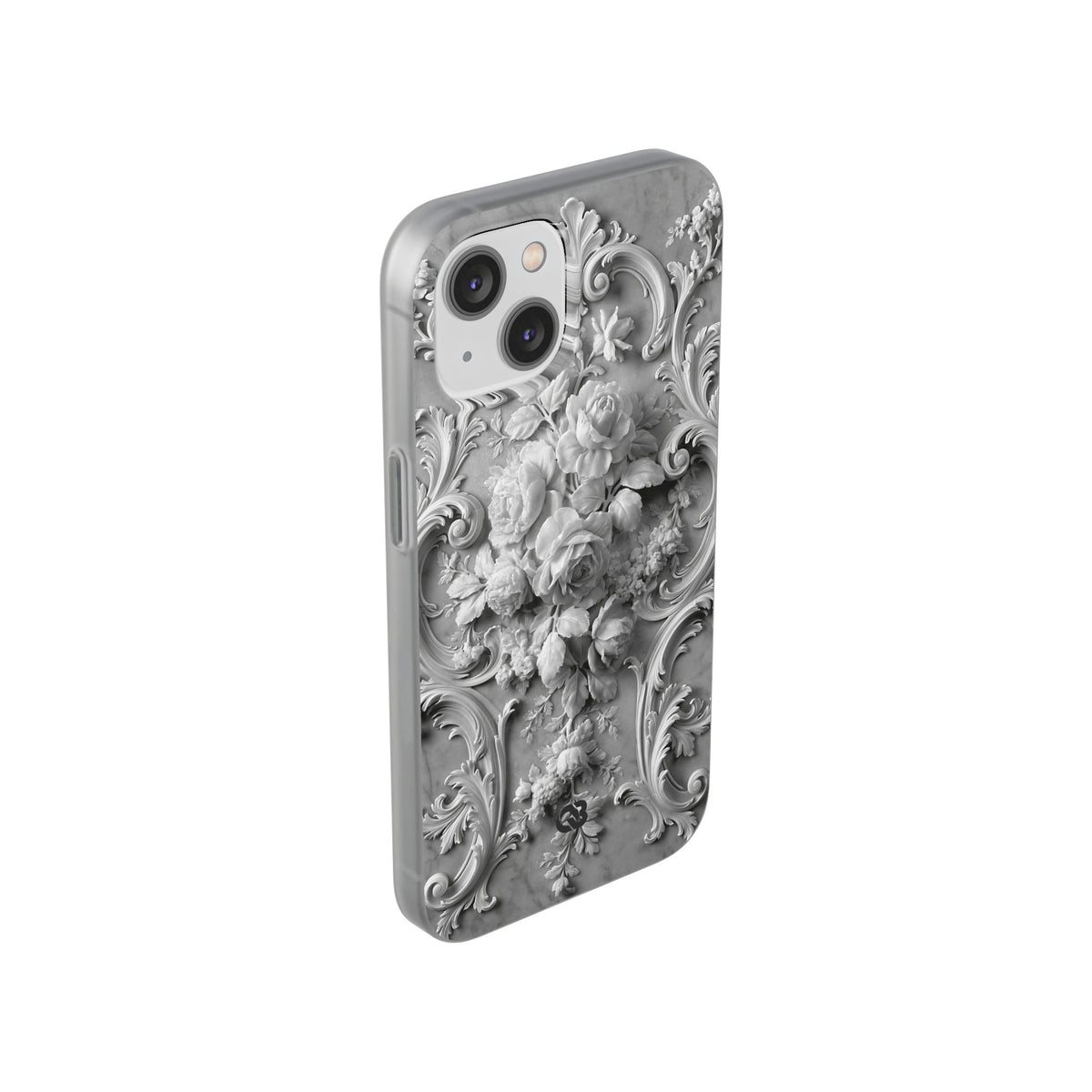 Rococo Marble Rose · Lite Phone Case for iPhone ·  White