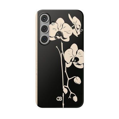 Black Lite Phone Case for Samsung - Obsidian Bone Orchid