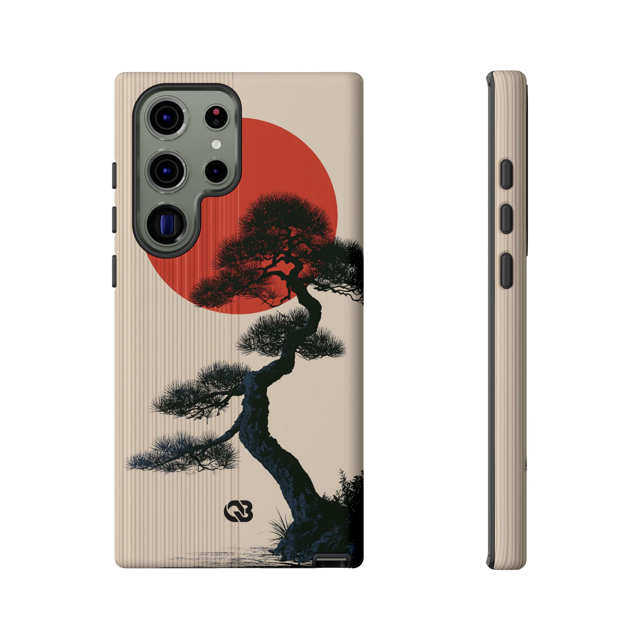 Beige Tough Phone Case for Samsung - Kyoto Crimson Pine