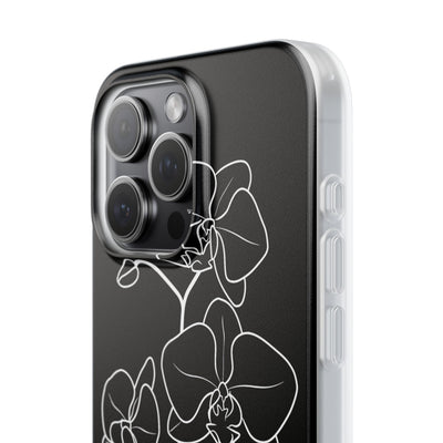 Black Lite Phone Case for iPhone - Noir Alabaster Orchid