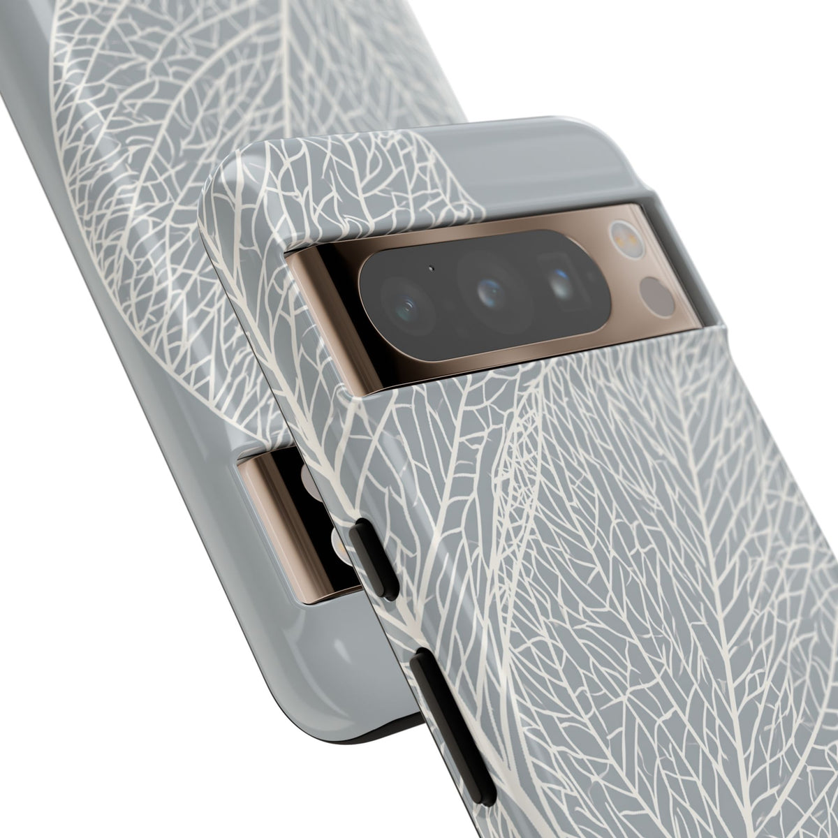 Minimal Leaf Skeleton · Tough Phone Case for Pixel ·  Grey