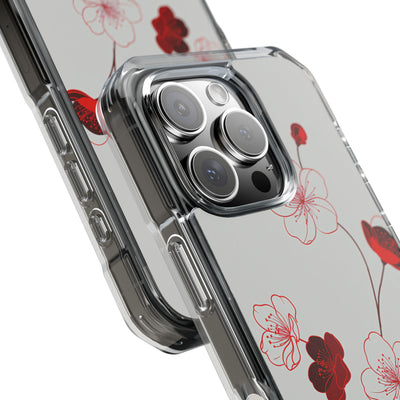 Red Impact MagSafe Phone Case for iPhone - Kyoto Ember Bloom