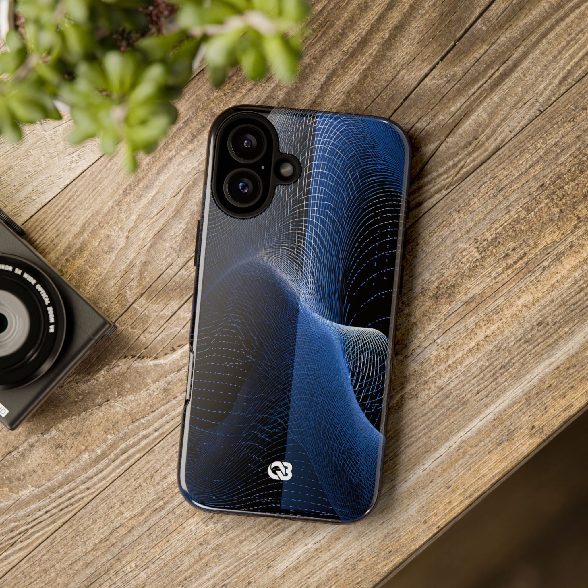 Blue Tough Phone Case for iPhone - Electric Blue Flux