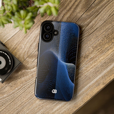 Blue Tough Phone Case for iPhone - Electric Blue Flux
