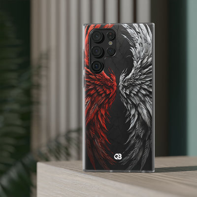 Split Crimson Wing · Soft Phone Case for Samsung