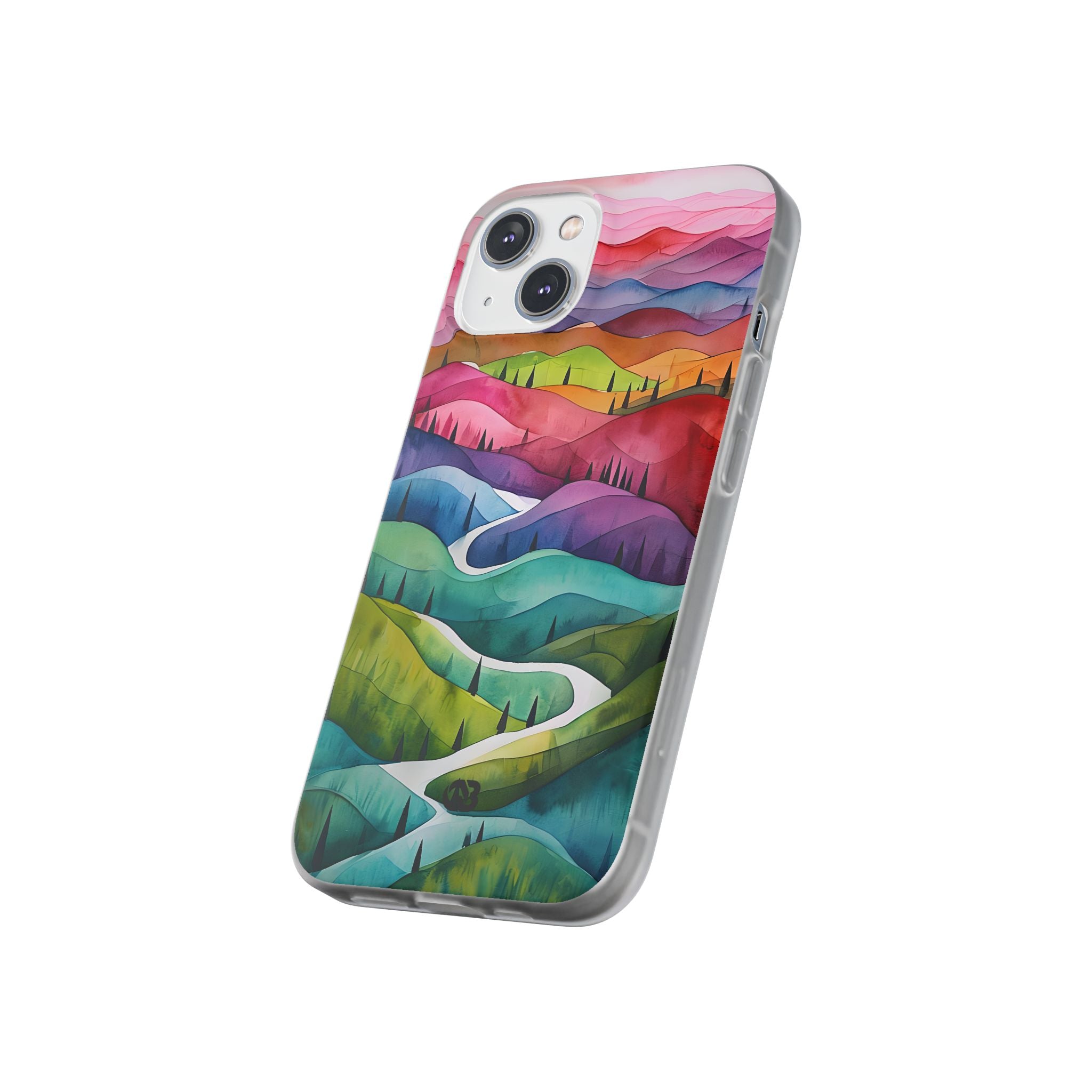 Fluid Rainbow Ridge · Soft Hoesje voor iPhone