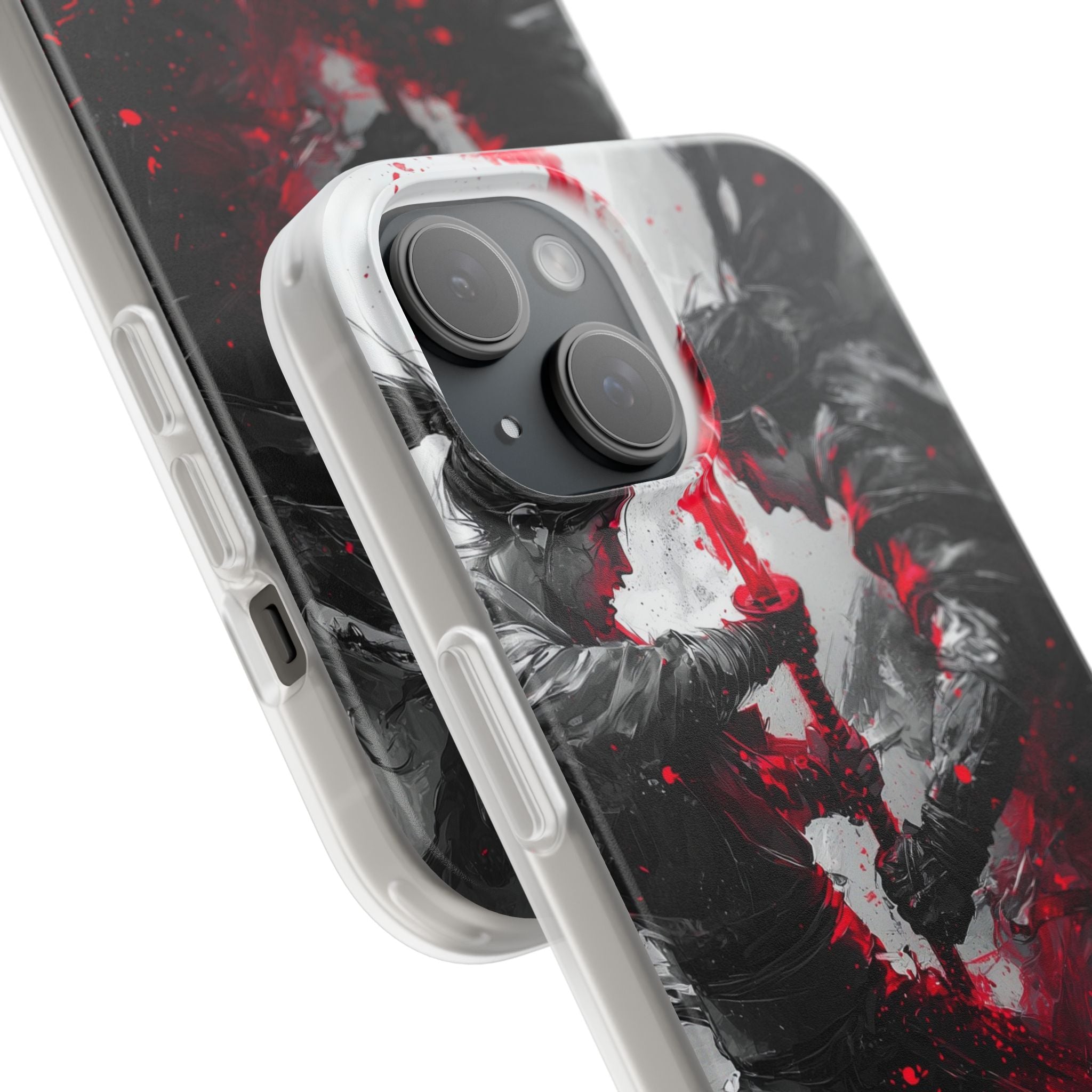 Shattered Crimson Duel · Soft Capa para iPhone