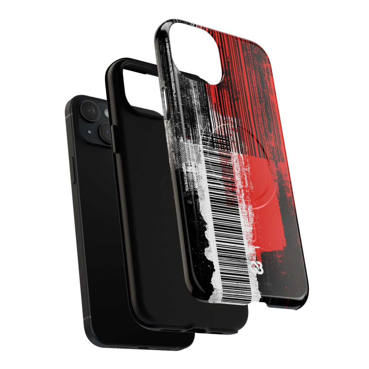 Distorted Barcode · Tough 2.0 Magnetic Phone Case for iPhone · Black
