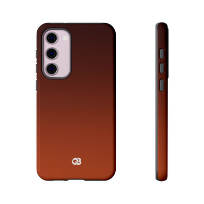 Orange Tough Phone Case for Samsung - Obsidian Ember Fade