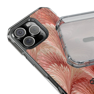 Blush Petal Plume · Clear Impact Magnetic Phone Case for iPhone · Pink