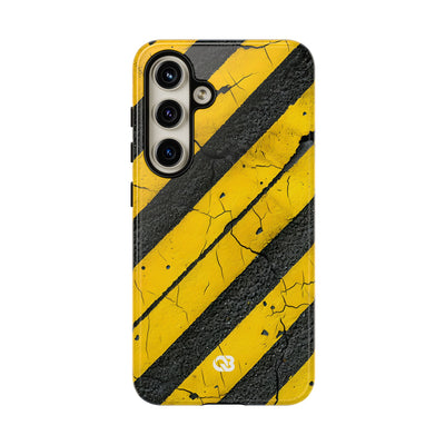 Cracked Hazard Stripes · Tough Handyhülle für Samsung
