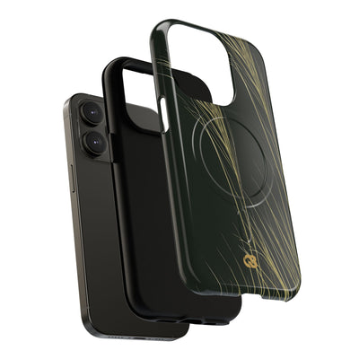 Green Tough 2.0 Magsafe Phone Case for iPhone - Midnight Gilded Grass