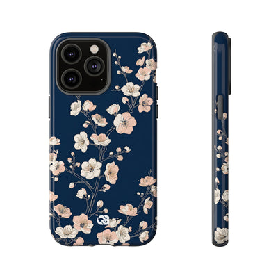 Midnight Plum Blossom · Tough Phone Case for iPhone · Blue