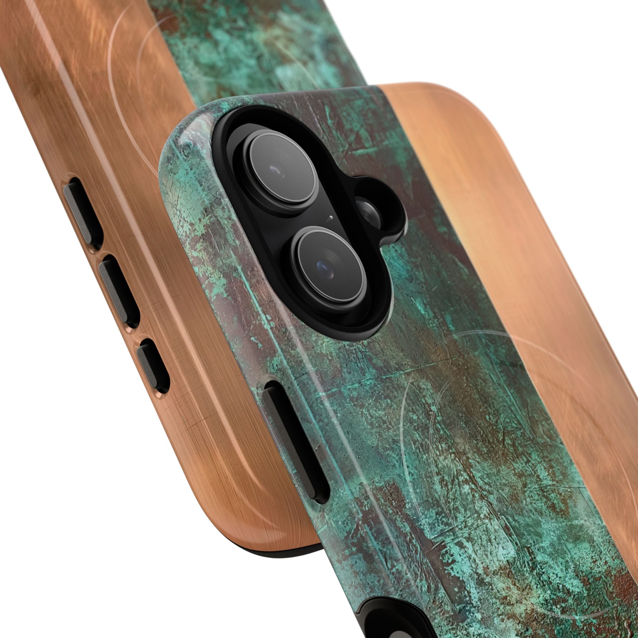 Teal Tough 2.0 Magsafe Phone Case for iPhone - Verdigris Copper Slab