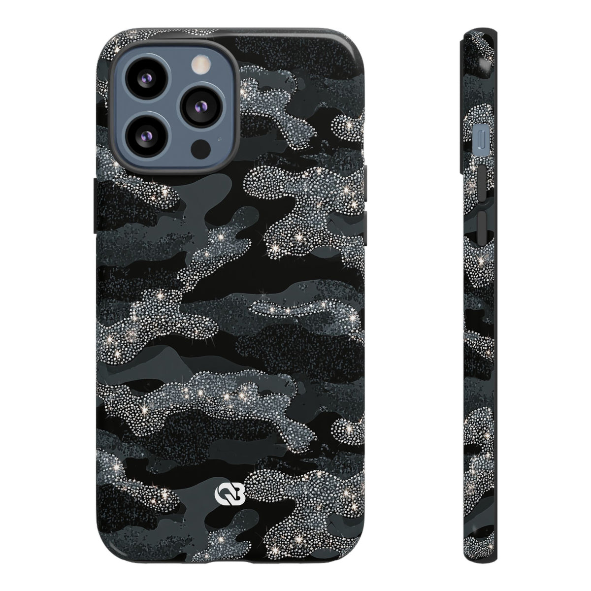 Glitter Shadow Camo · Tough Phone Case for iPhone · Black
