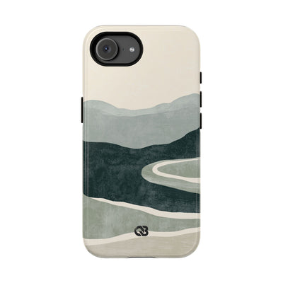 Muted Valley Vista · Tough Phone Case for iPhone · Green