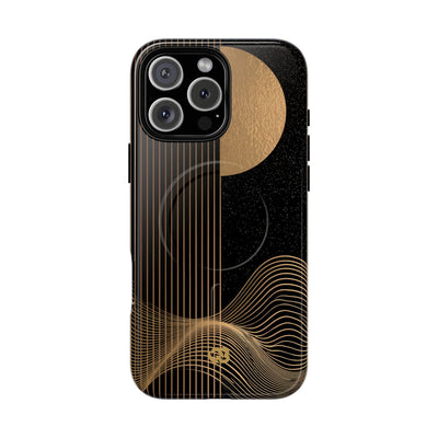 Gold Tough 2.0 Magsafe Phone Case for iPhone - Gilded Obsidian Dunes