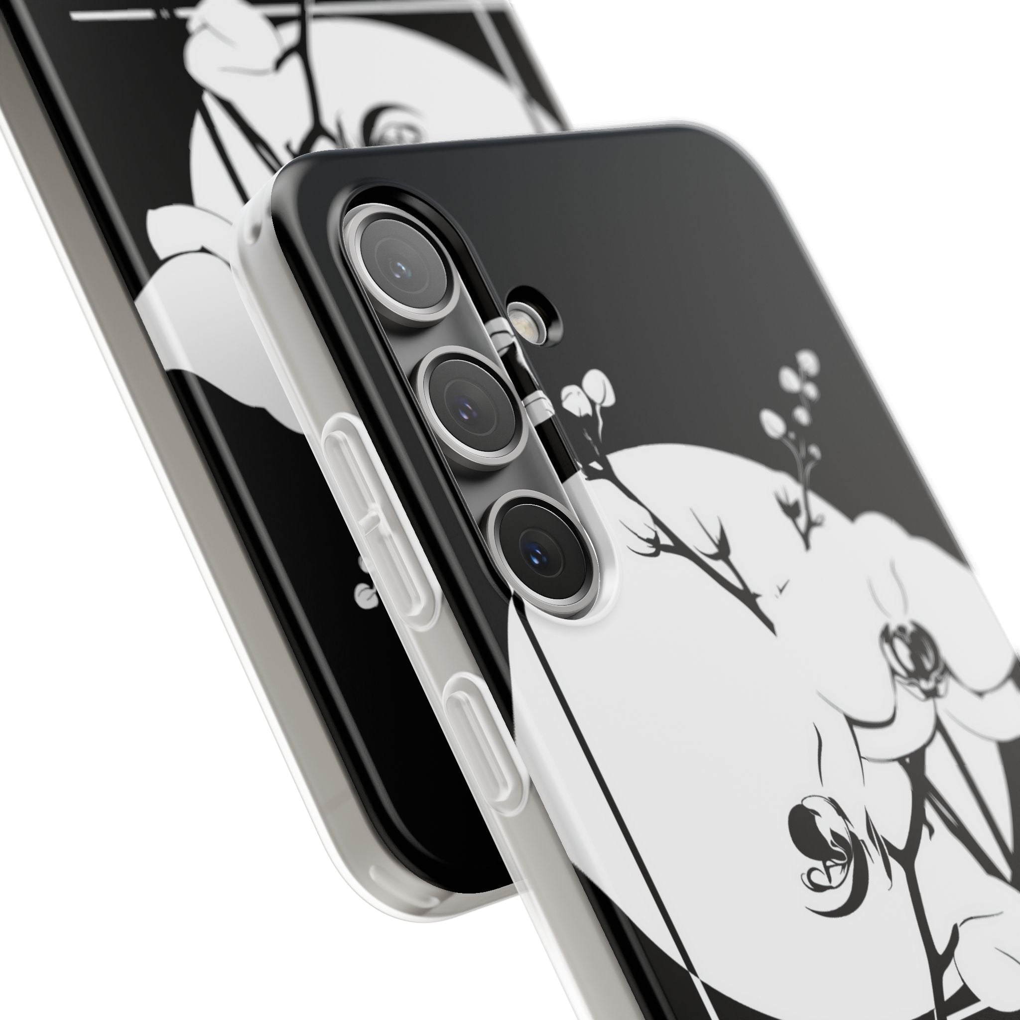 Black Lite Phone Case for Samsung - Lunar Orchid Grid