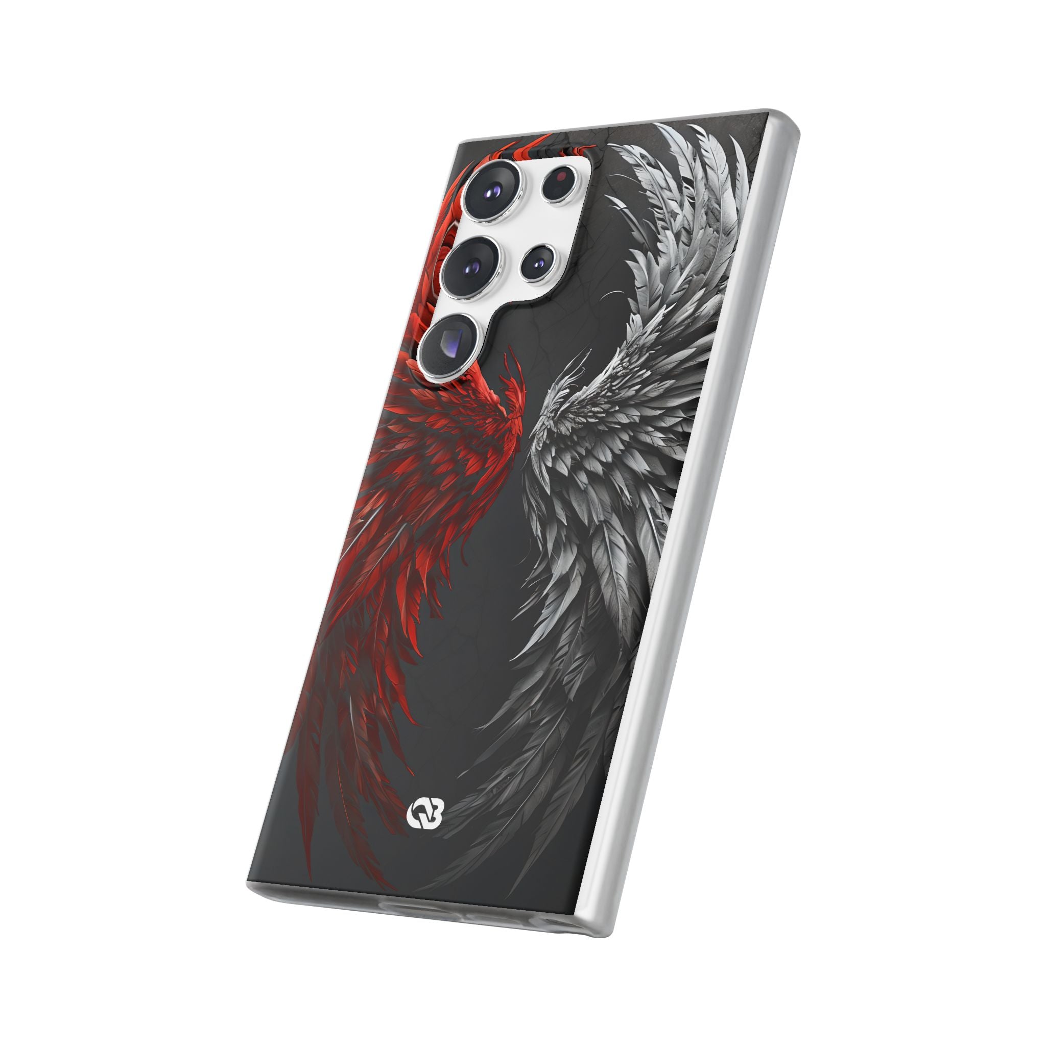 Split Crimson Wing · Soft Phone Case for Samsung