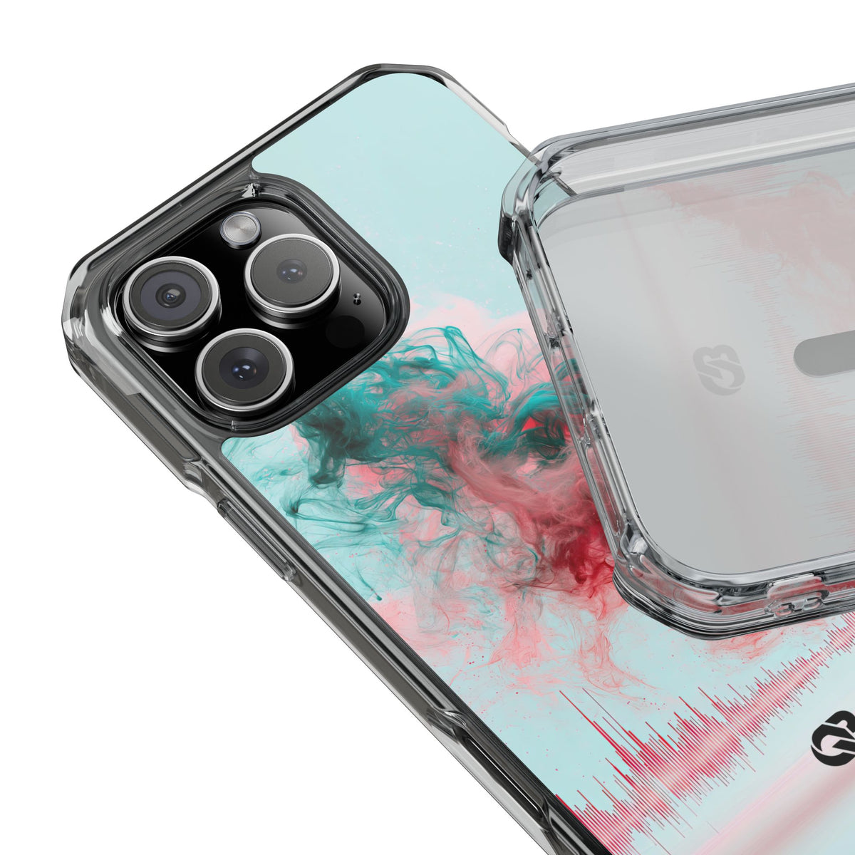 Sonic Bloom · Clear Impact Magnetic Phone Case for iPhone · Red