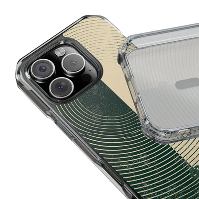 Green Impact MagSafe Phone Case for iPhone - Evergreen Split Grain