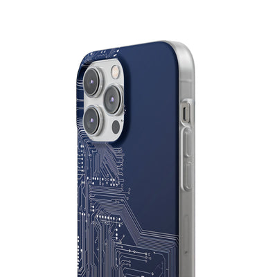 Blue Lite Phone Case for iPhone - Cobalt Data Stream