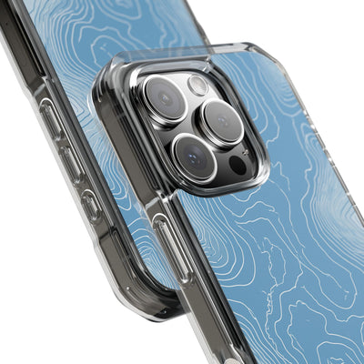 Blue Impact MagSafe Phone Case for iPhone - Glacial Ridge Topo