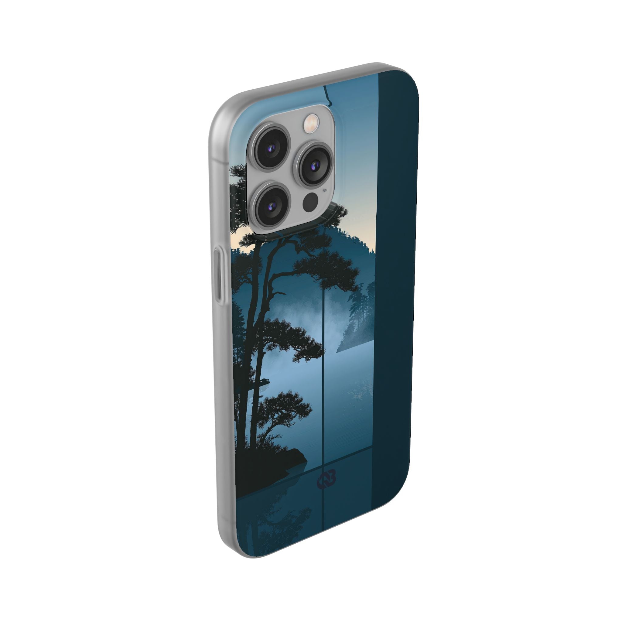 Blue Lite Phone Case for iPhone - Kyoto Mist Pine