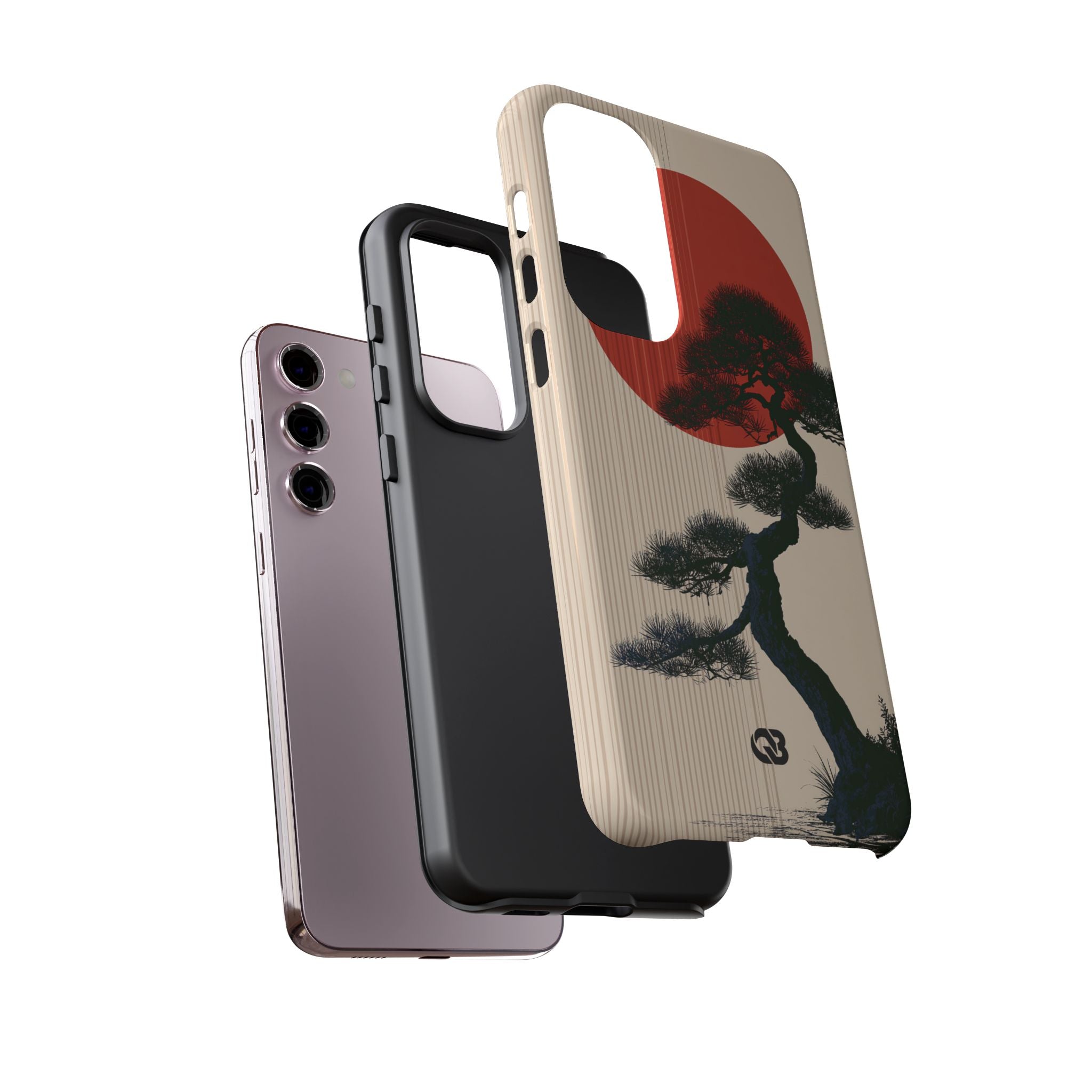Beige Tough Phone Case for Samsung - Kyoto Crimson Pine