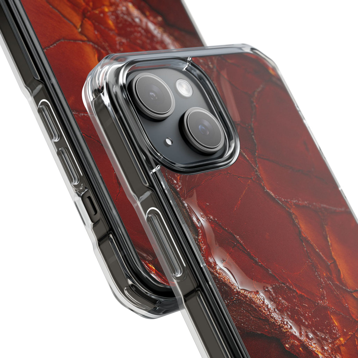 Amber Embrace · Clear Impact Magnetic Phone Case for iPhone · Brown