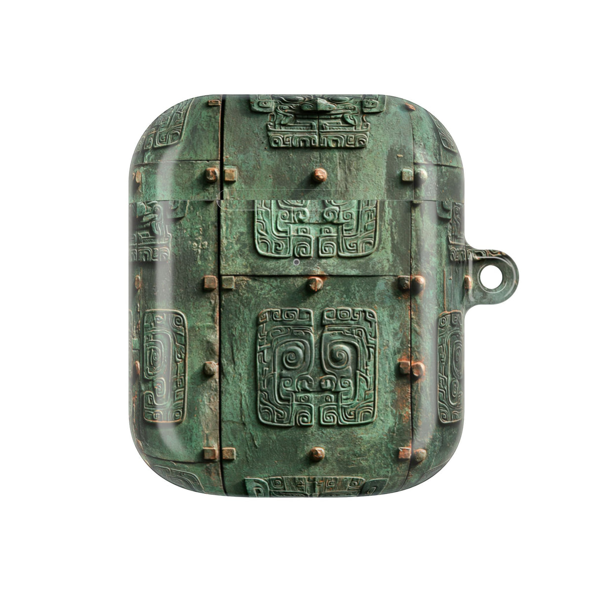 Dynastic Bronze Relief · Hard Case for AirPods & AirPods Pro · Green