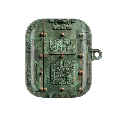 Dynastic Bronze Relief · Hard Case for AirPods & AirPods Pro · Green