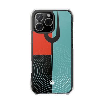 Teal Impact MagSafe Phone Case for iPhone - Sonic Static Split