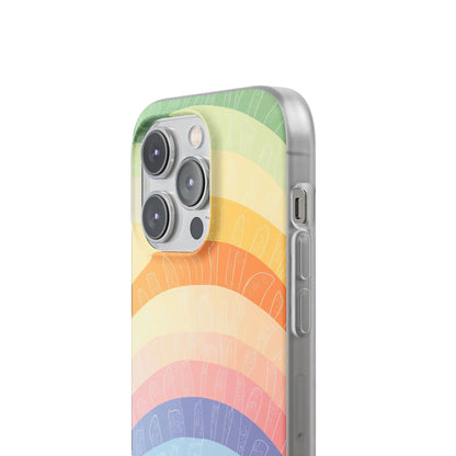 Pastell Regenbogen Bänder iPhone 14 Pro Case - Soft