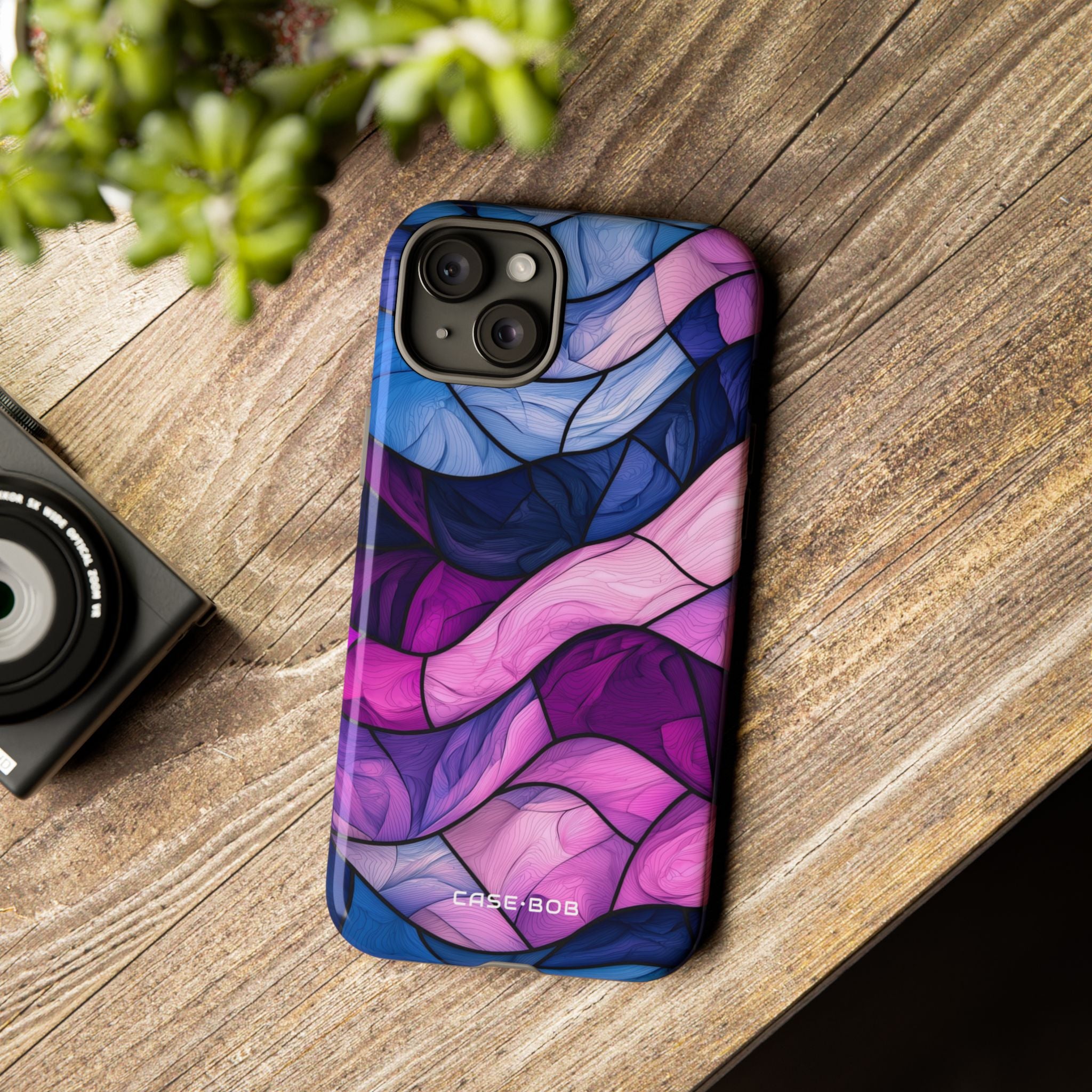 Wellenartiger Glow iPhone 15 Plus Case - Tough