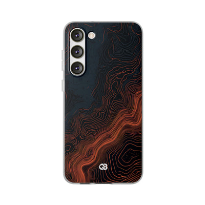 Black Lite Phone Case for Samsung - Volcanic Basalt Map