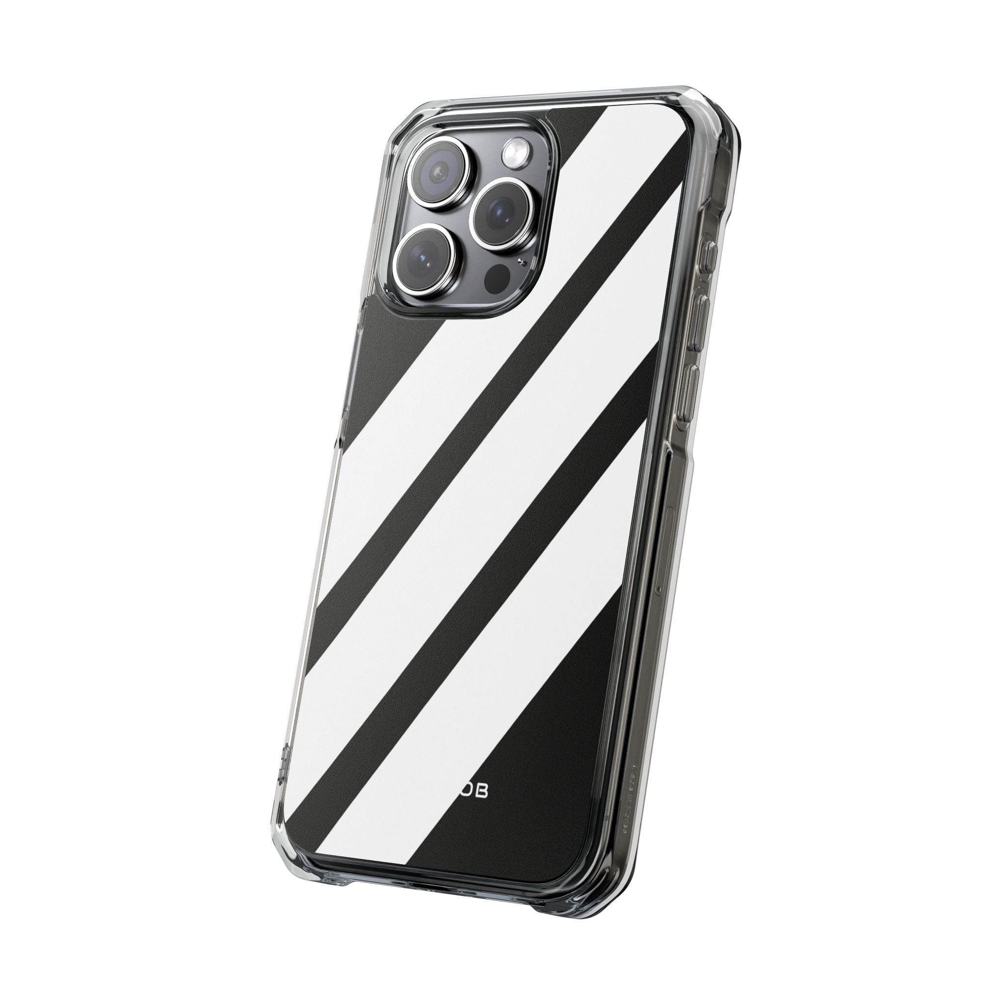 Diagonale Streifen Noir iPhone 15 Pro Max Case - Impact