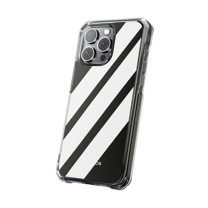 Diagonale Streifen Noir iPhone 15 Pro Max Case - Impact