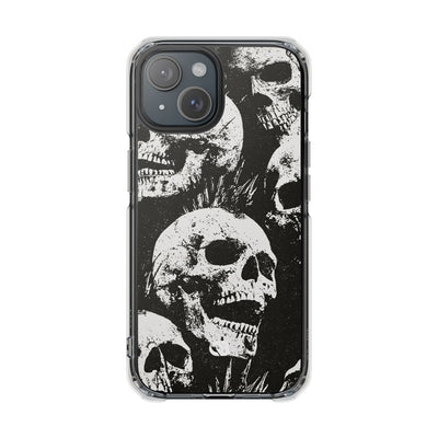 Punk Skull Riot · Clear Impact Magnetic Phone Case for iPhone · Black